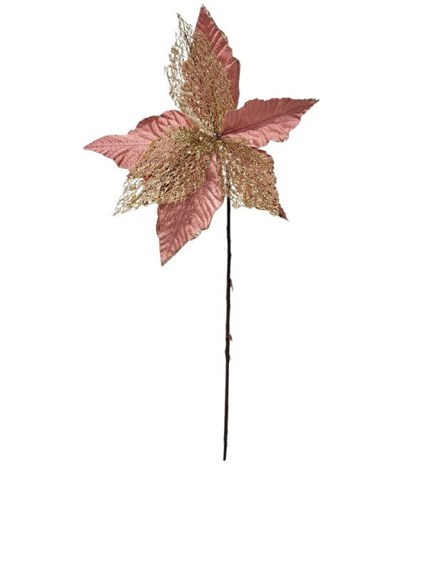 DECORACION ADORNO NAVIDEÑO FLOR DE NAVIDAD COLORES VIBRANTES ELEGANTES 5 ESTILOS