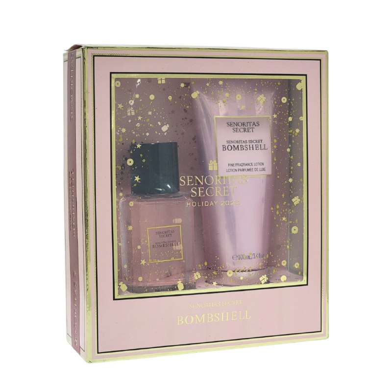 SET BOMBSHELL SENORITAS SECRET SPLASH 75ML, BODY LOTION 100ML (M) (AROMA SIMILAR VS BOMBSHELL)