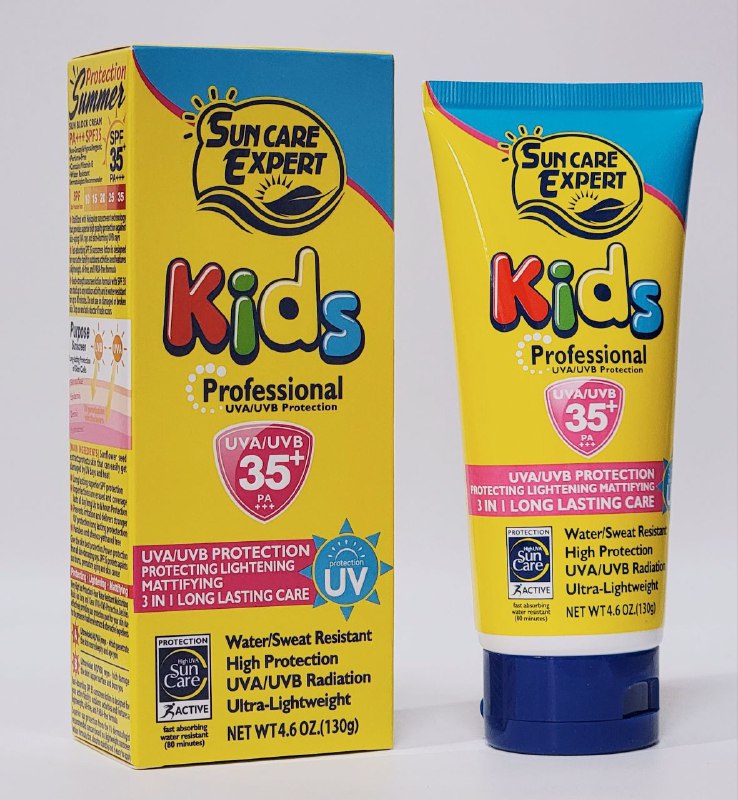 PROTECTOR SOLAR EN CREMA PARA NIÑOS SPF 35, PARA PIELES SENSIBLES AL SOL Y BRONCEADAS, FILTROS UVA/UVB, PROTEGE LA PIEL DE FORMA INMEDIATA Y FIABLE, RESISTENTE AL AGUA Y SUDOR FRUIT OF THE WOKALI 130G