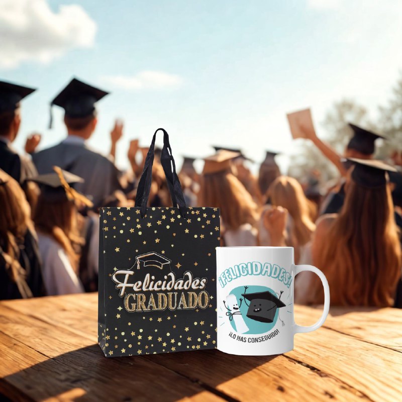 BOLSA DE REGALO DE GRADUACION PEQUEÑA 19.5X23.5X8CM