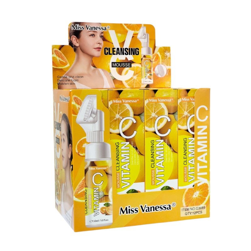 LIMPIADOR FACIAL EN ESPUMA CON VITAMINA C DEJA LA PIEL SUAVE, LIMPIA Y HUMECTADA MISS VANESS 150ML