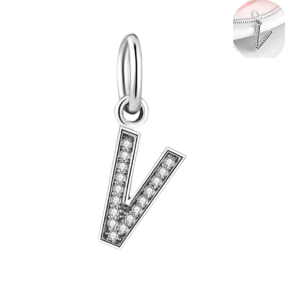 PCHARM1808 COLGANTE LETRA V