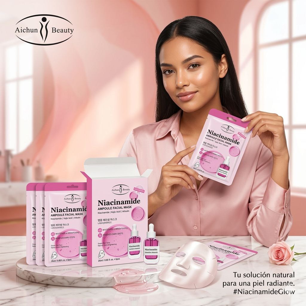 MASCARILLA FACIAL DE TELA ILUMINADORA CON NIACINAMIDA AICHUN BEAUTY 25ML