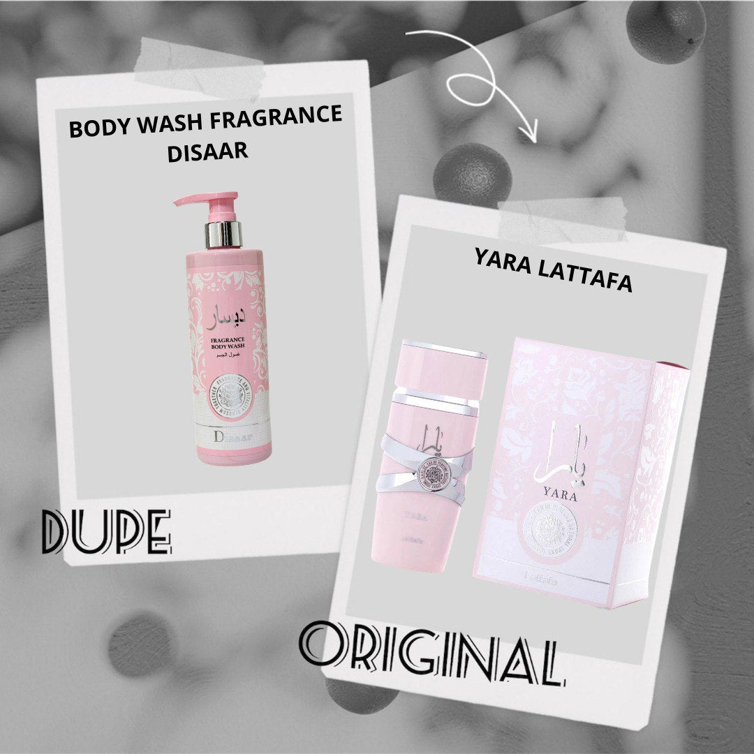 JABON CORPORAL EN LIQUIDO CON FRAGANCIA AROMA SIMILAR A YARA DISAAR 320ML