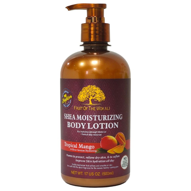 CREMA CORPORAL ULTRA HIDRATANTE CON KARITE Y EXTRACTO DE MANGO TROPICAL FRUIT OF THE WOKALI 500ML