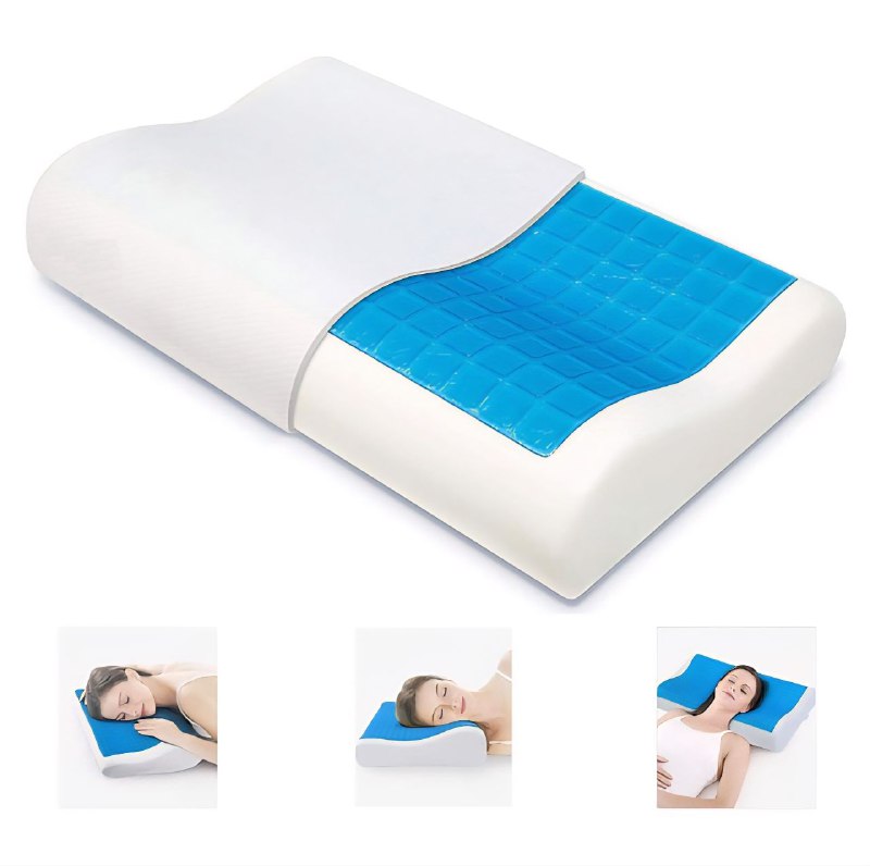 COJIN ALMOHADA MEMORY FOAM CON TECNOLOGIA DE GEL REFRIGERANTE, ESPUMA VISCOELASTICA, ESTILO ORTOPEDICA, EVITA MALAS POSTURAS DE CUELLO Y ESPALDA RESTFORM 50X30X9/6CM