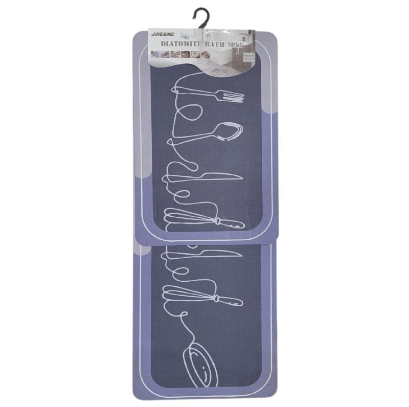 ALFOMBRA PARA SUELO ANTIDESLIZANTE DE 2 PIEZAS 98X38CM Y 58X38CM, IDEAL APRA ABSORBER EL AGUA Y SECAR RAPIDAMENTE JIAERMEI