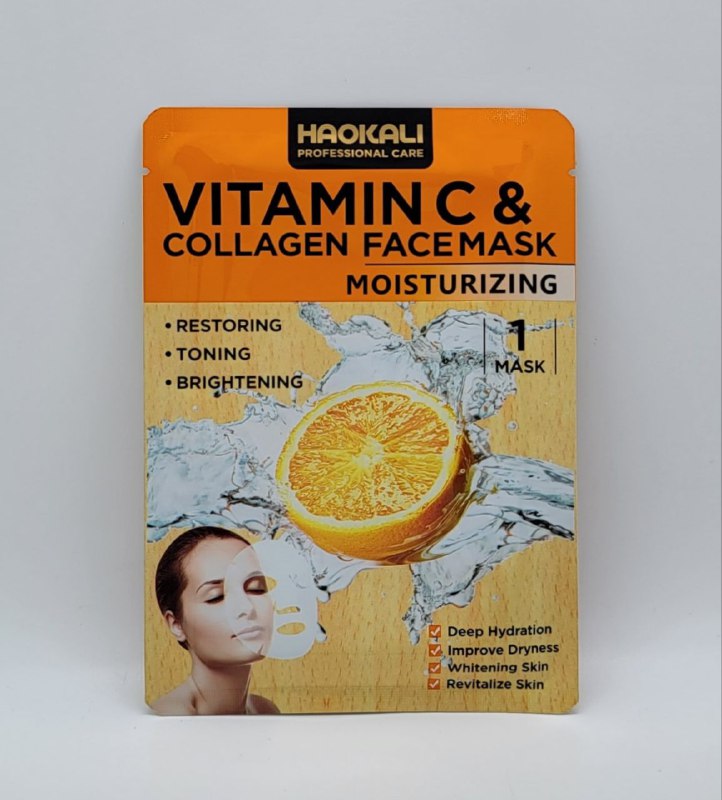 MASCARILLA FACIAL CON VITAMINA C Y COLAGENO HIDRATANTE HAOKALI 30ML
