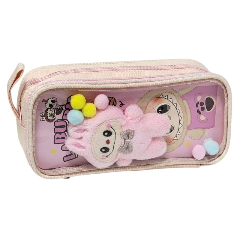 CARTUCHERA DE LABUBU QUE COMBINA ORGANIZACION IMPECABLE CON DISEÑO IRRESISTIBLE 3 COLORES