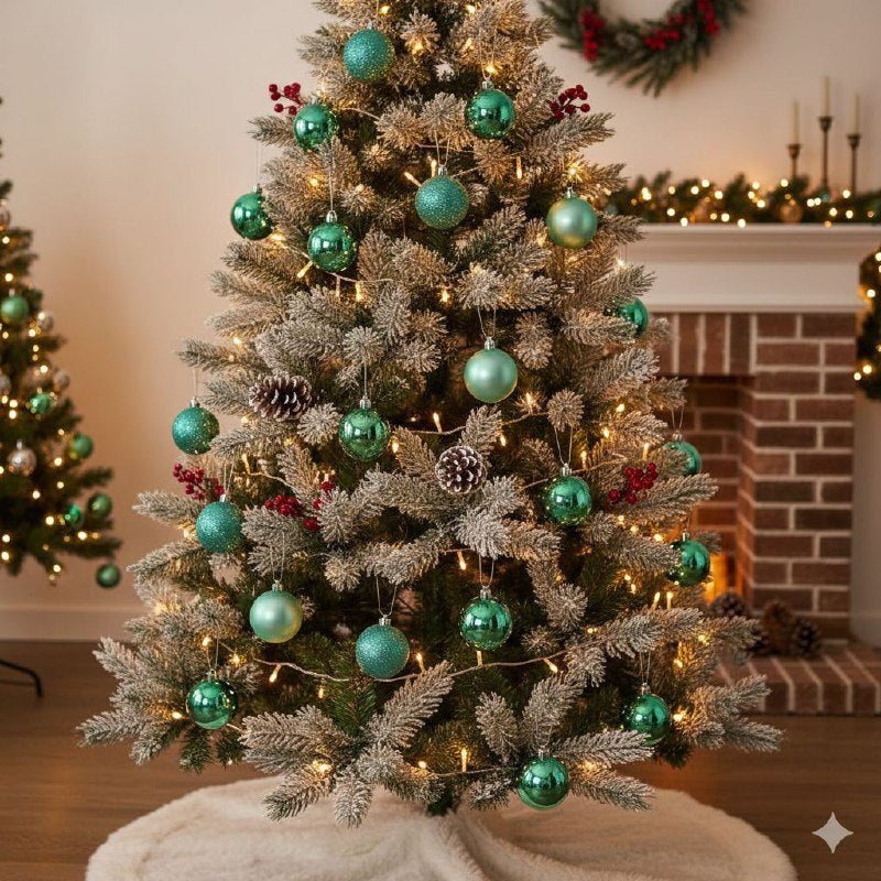 DECORACION ADORNO NAVIDEÑO PAQUETE DE 20 BOLAS DECORATIVAS, 5CM IDEALES PARA DARLE UN TOQUE UNICO A TU ARBOL DE NAVIDAD