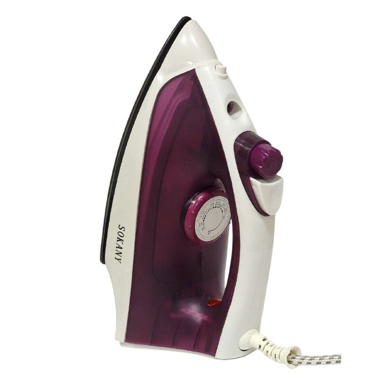 MAQUINA PLANCHA DE ROPA, PLANCHA DE VAPOR FUNCION DE SECADO, VAPOR Y ROCIADO, BOTON DE PULVERIZACION, CONTROL DE TEMPERATURA, TANQUE DE 130ML, 1400W CABLE GIRATORIO, LUZ INDICADORA SOKANY SK-2073
