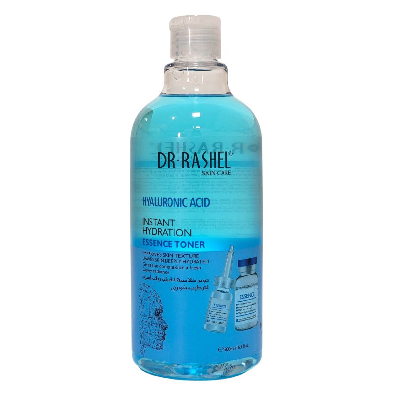TONICO FACIAL DE ACIDO HIALURONICO, ESENCIA DE HIDRATACION INSTANTANEA QUE MEJORA LA TEXTURA DE LA PIEL, DANDO BRILLO FRESCO DR RASHEL 500ML