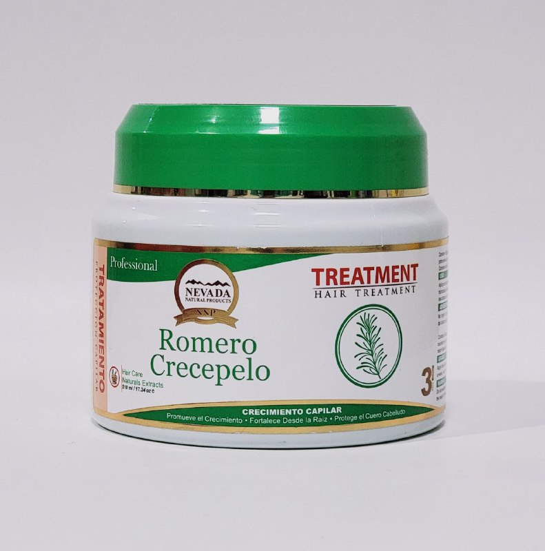 TRATAMIENTO CAPILAR DE ROMERO CRECEPELO, FORTALECE LA FIBRA Y ESTIMULA EL CRECIMIENTO DEL CABELLO NEVADA NATURAL PRODUCTS 510ML