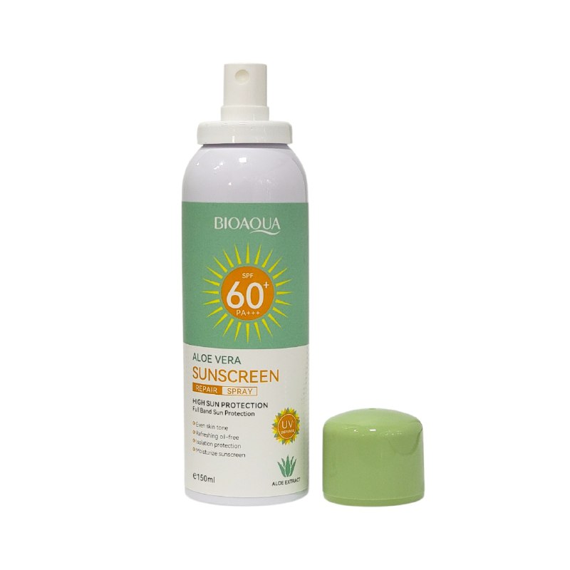 PROTECTOR SOLAR EN SPRAY SPF60 DE ALOE VERA HIDRATANTE DE RAPIDA ABSORCION BIOAQUA 150ML