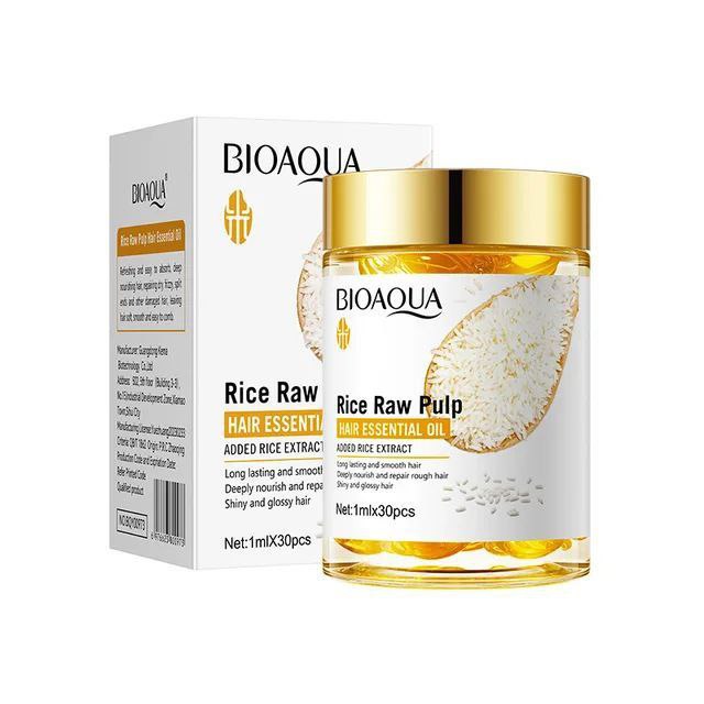 ACEITE ESENCIAL PARA EL CABELLO EN AMPOLLAS REPARACION PROFUNDA Y BRILLO BIOAQUA 1MLX30