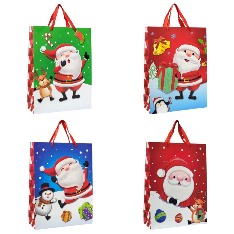 BOLSA DE REGALO NAVIDEÑA GRANDE 30X40X12CM