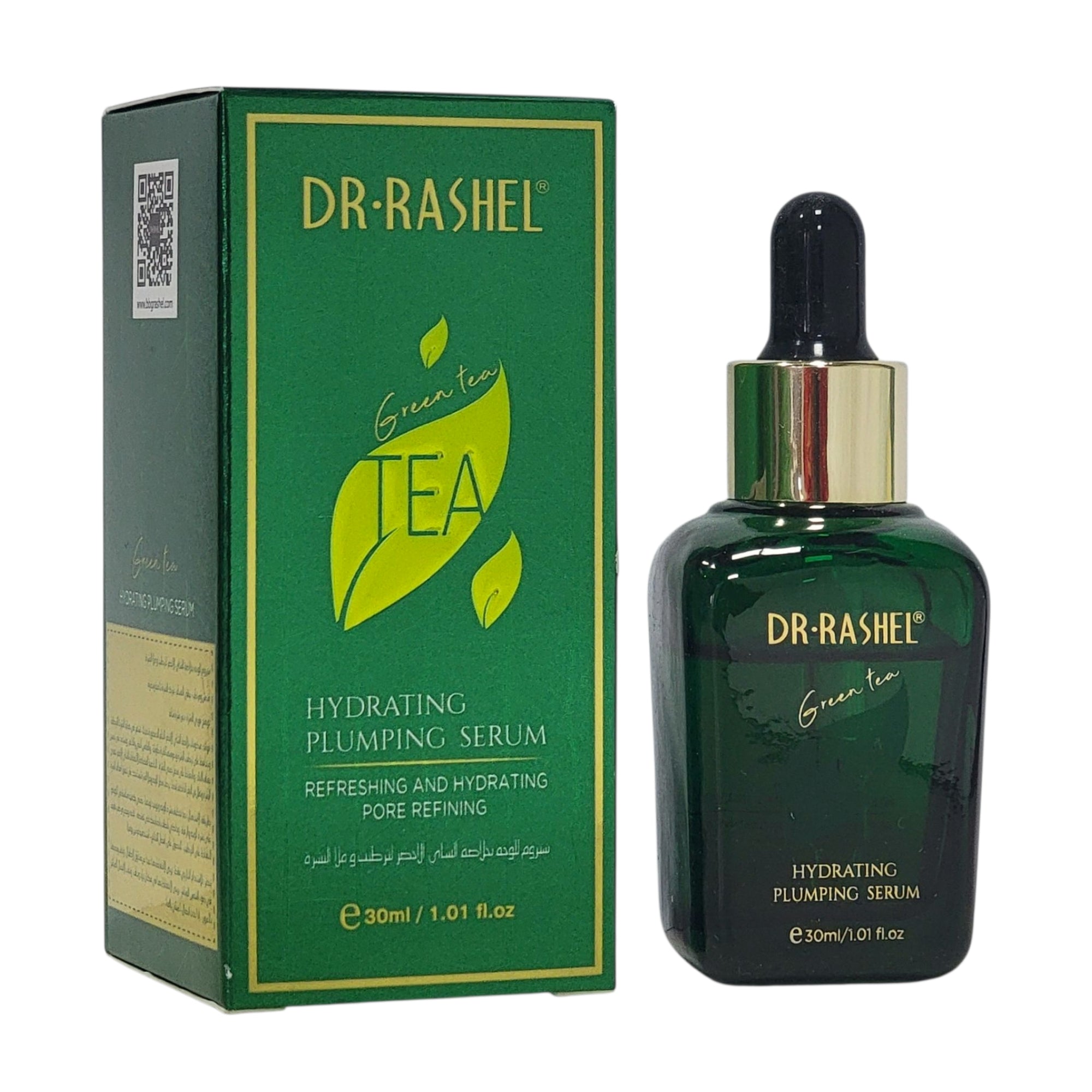 SUERO FACIAL DE TE VERDE, REFINADOR DE POROS, REFRESCANTE E HIDRATANTE, CALMA LA PIEL Y REDUCE MANCHAS OSCURAS DR RASHEL 30ML