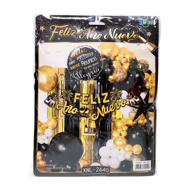 DECORACION PARA CUMPLEAÑOS EN SET COMPLETO, 1 CORTINA, 52 GLOBOS