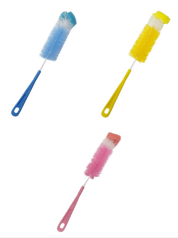 CEPILLO DE LIMPIEZA EXTRA LARGO PARA BIBERON Y MAMADERA SMILY BABY 3 COLORES