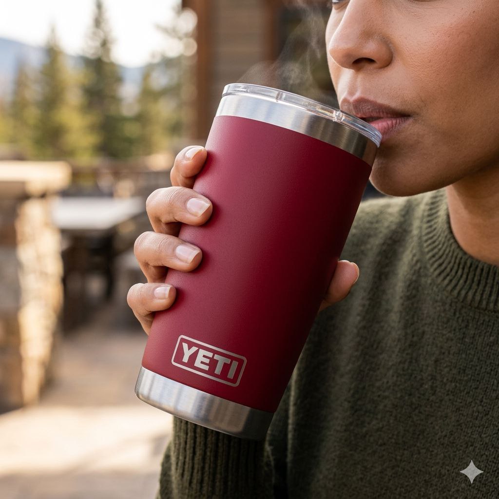 VASO TERMICO PERSONAL DE ACERO INOXIDABLE YETI 20 ONZAS