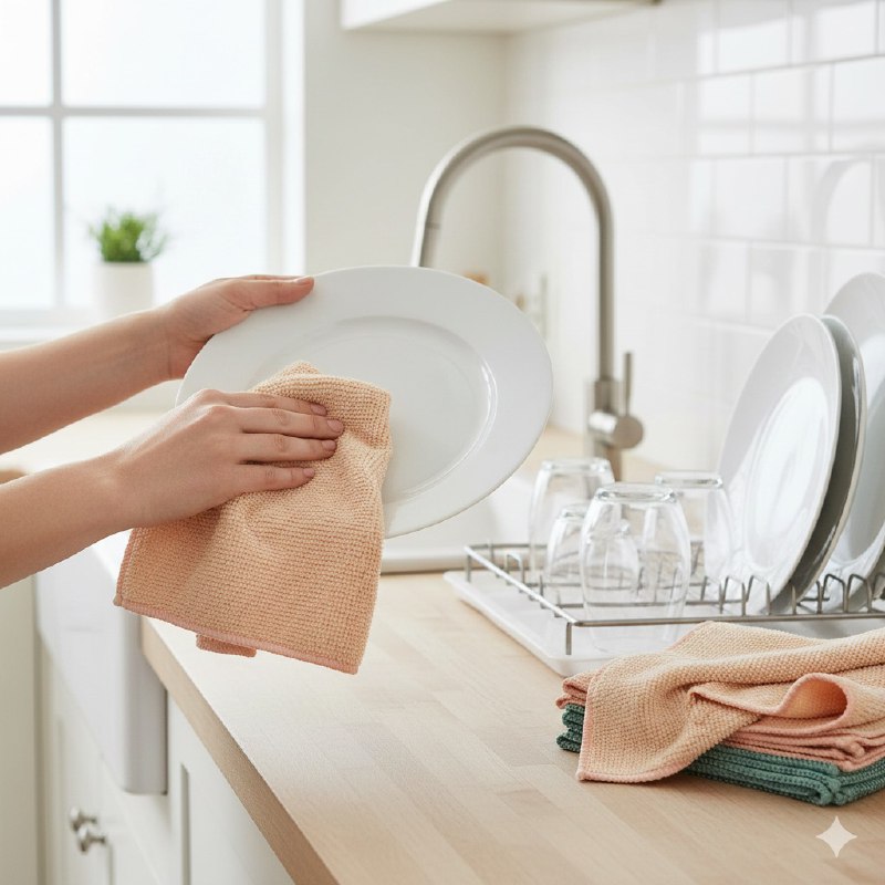 TRAPO DE MICROFIBRA MULTIUSOS EN PAQUETE DE 10 PIEZAS BRIGHT DAY 30X30CM