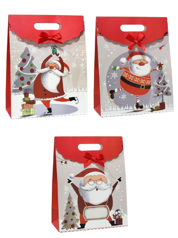 BOLSA DE REGALO NAVIDEÑA MEDIANA 31X24CM