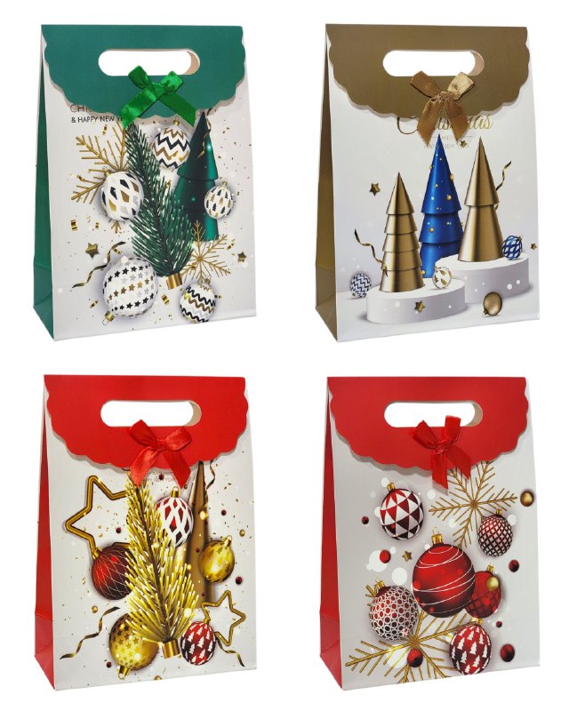 BOLSA DE REGALO NAVIDEÑA MEDIANO 27X19CM