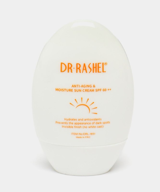 PROTECTOR SOLAR EN CREMA ANTIEDAD E HIDRATANTE SPF60, ANTIOXIDANTE, PROTEGE LA PIEL DE RAYOS UV DR RASHEL 60G