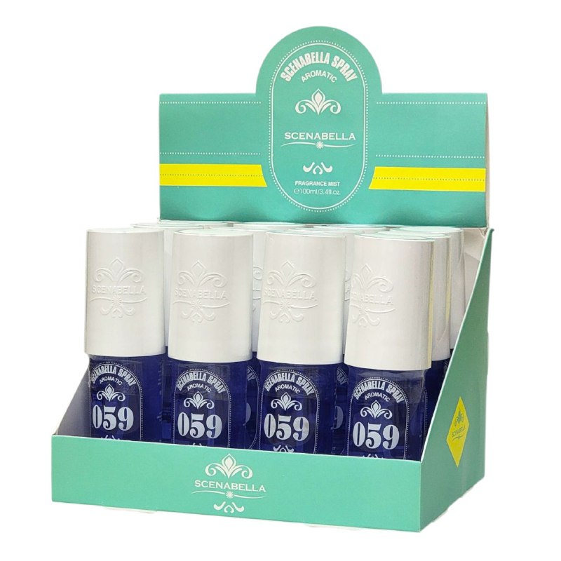 SPRAY PERFUMADO PARA EL CABELLO Y CUERPO SCENABELLA SPRAY AROMATIC 059 CIRUELA, VIOLETA, ORQUIDEA, AMBAR, SANDALO Y VERTIER 100ML