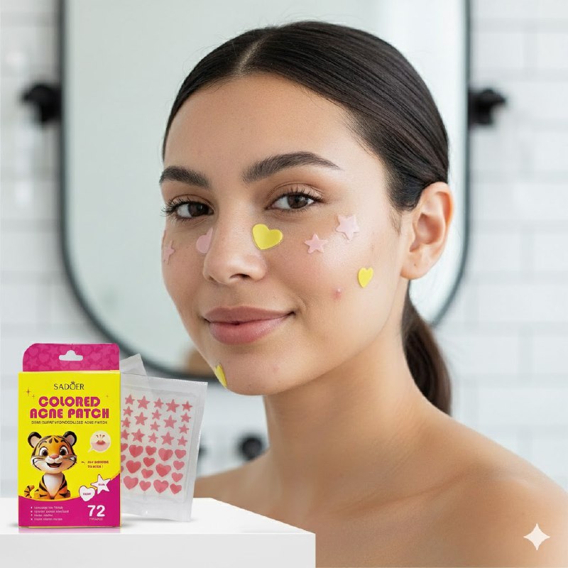 PARCHE PARA EL ACNE HIDROCOLOIDES DISEÑO DE ESTRELLA Y CORAZON 72UND, ESTOS POTENTES PARCHES ABSORBEN RAPIDAMENTE LAS SECRECIONES Y CREAN UNA BARRERA PROTECTORA CONTRA BACTERIAS FACILITANTO SU ELIMINACION SADOER