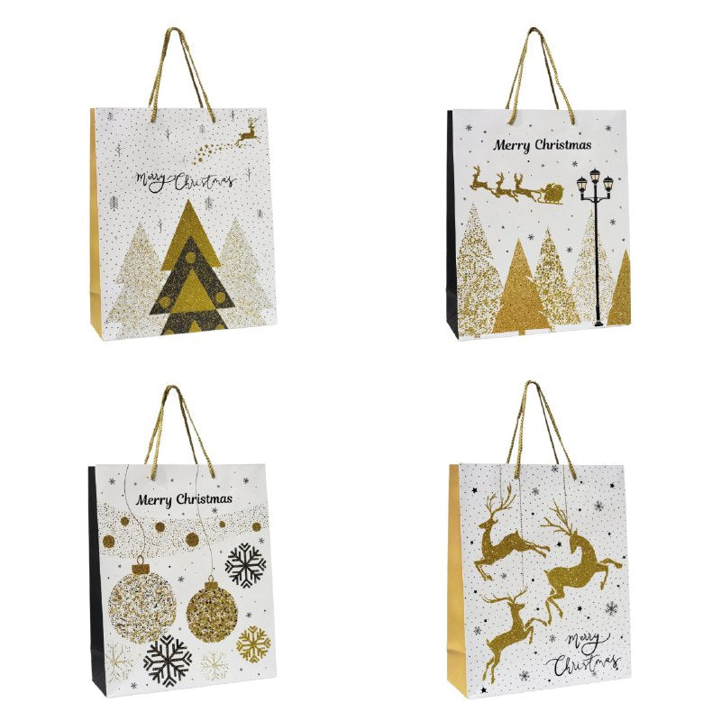 BOLSA DE REGALO NAVIDEÑA MEDIANA 10X26X32CM