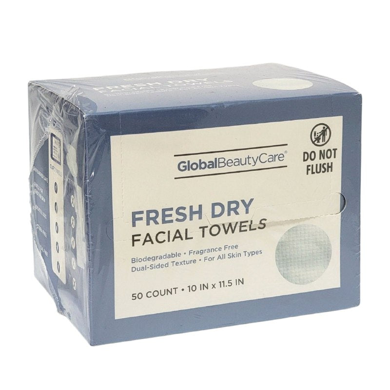 TOALLITAS HUMEDAS FACIALES SECAS Y FRESCAS SIN FRAGANCIA GLOBLABEAUTYCARE 50UND