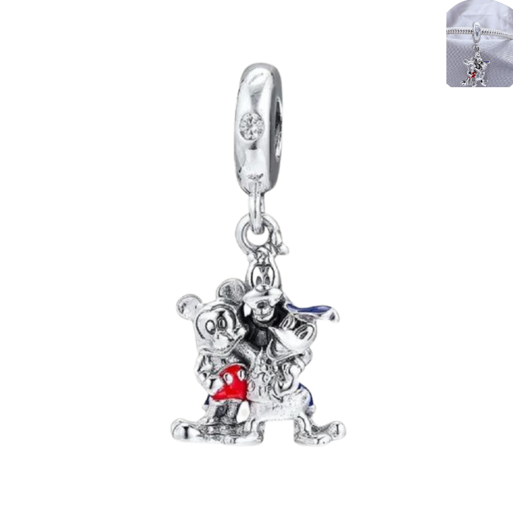 PCHARM1571 COLGANTE MICHEY MOUSE, PATO DONAL Y GOOFY