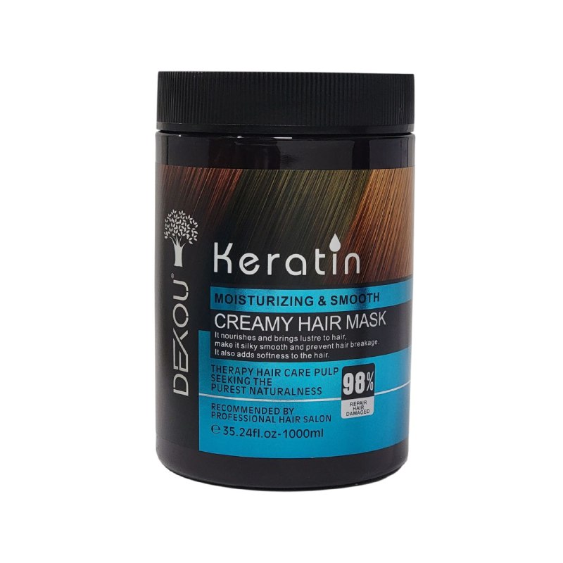 MASCARILLA PARA EL CABELLO DE QUERATINA NUTRE Y APORTA BRILLO HAIR KERATIN 1000ML