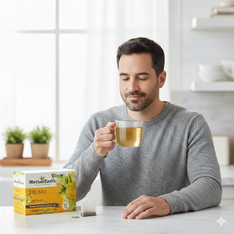 TE INFUSION HERBAL DE FLORES DE TILO NATURAL SIN CAFEINA CALMANTE Y RELAJANTE PARA EL ESTRES Y EL INSOMNIO MOTHER 24UND