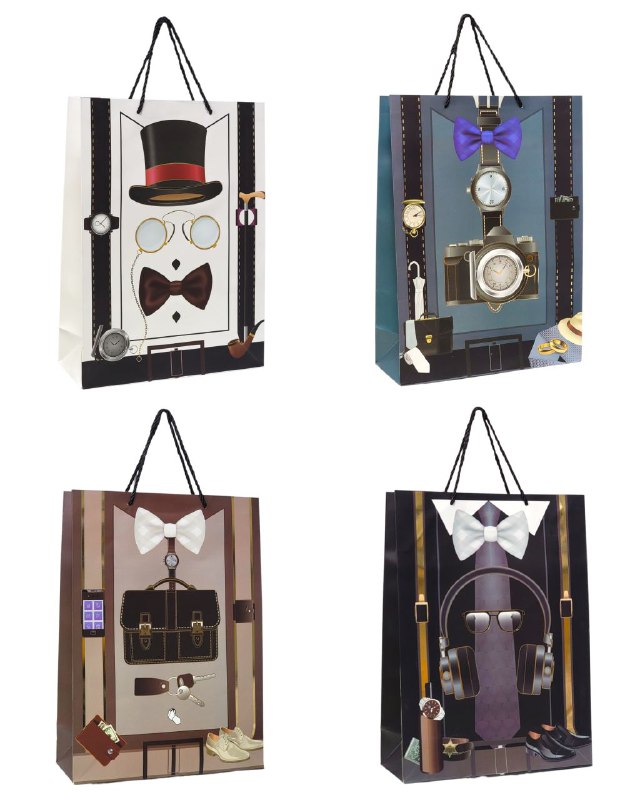 BOLSA DE REGALO PARA HOMBRE GRANDE 30X41.5X12CM