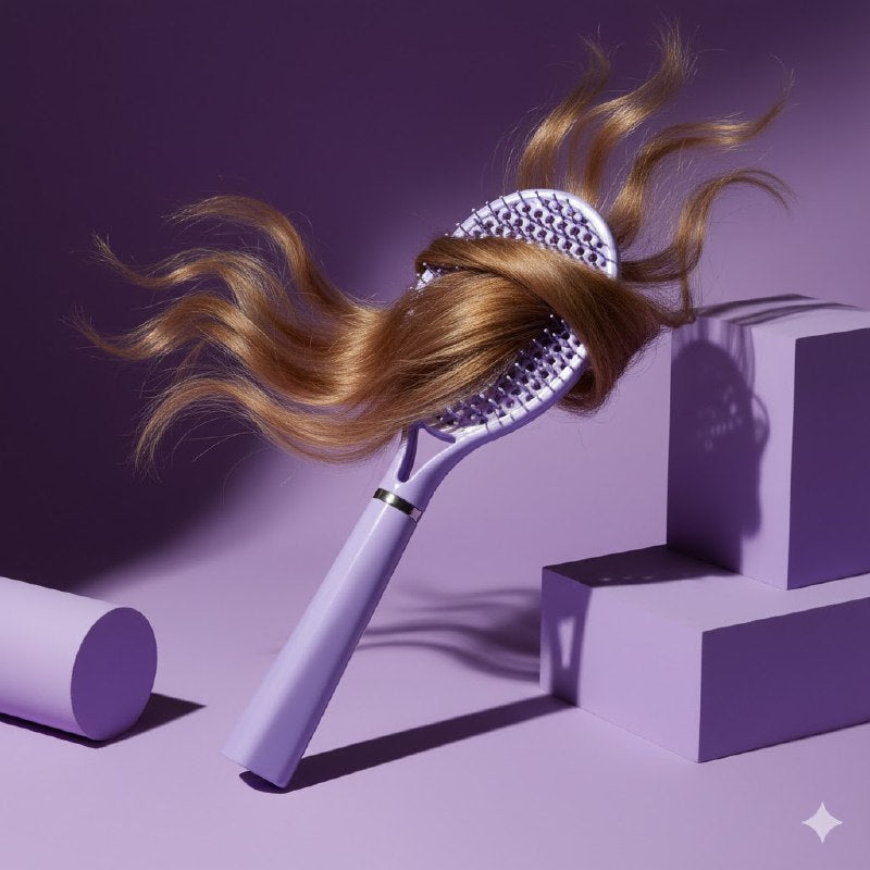 CEPILLO PEINE PARA EL CABELLO MASAJEADOR Y DESENREDANTE EN FORMA DE RAQUETA DE TENIS, 3 COLORES