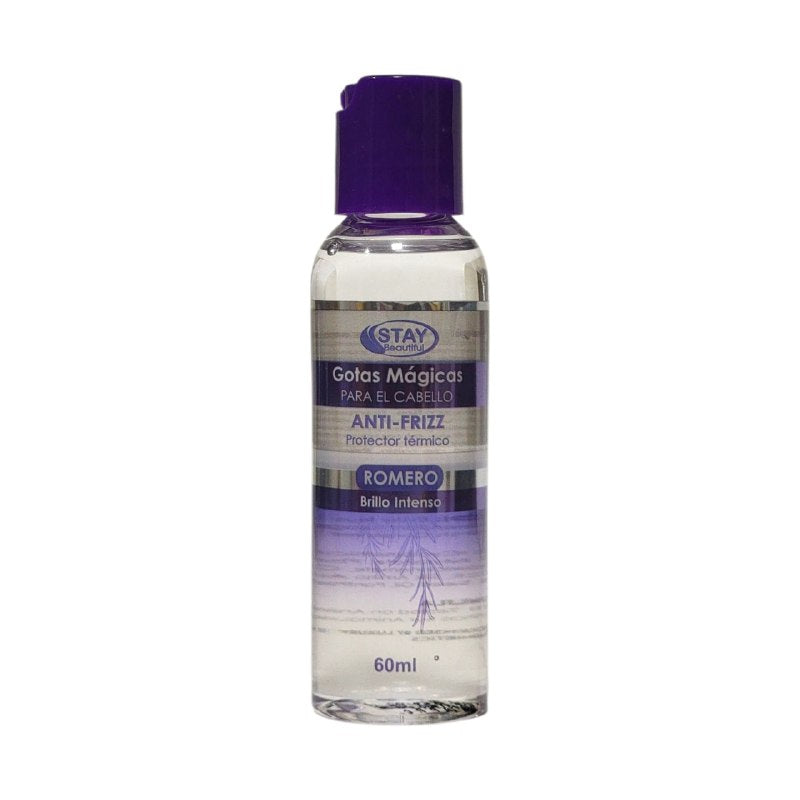 ACEITE PARA EL CABELLO GOTAS MAGICAS DE ROMERO ANTIFRIZZ, PROTECTOR TERMICO Y BRILLO INTENSO STAY BEAUTIFUL 60ML