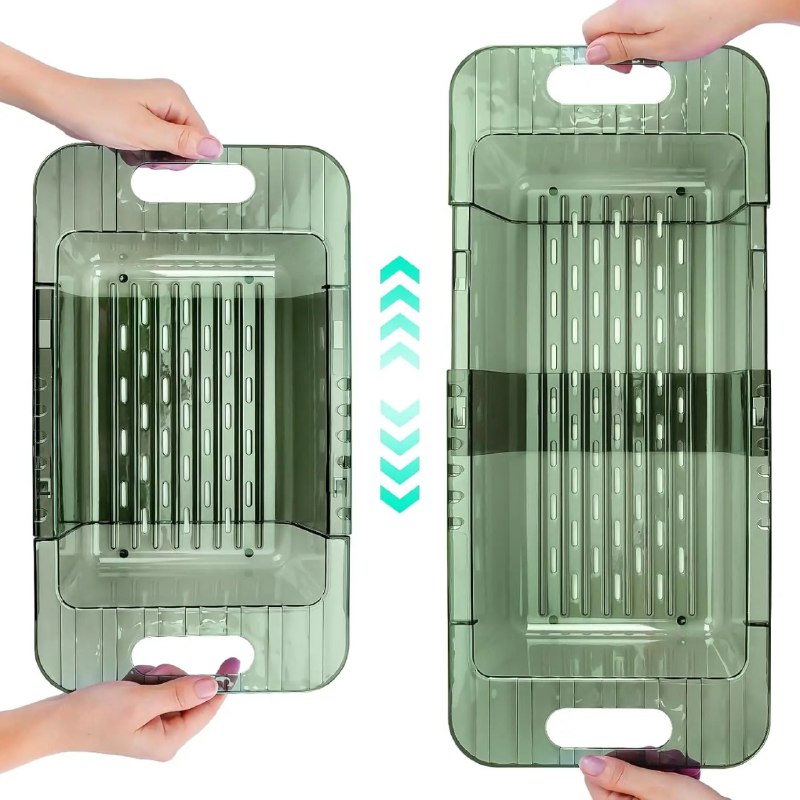 ORGANIZADOR RECIPIENTE DE ALMACENAMIENTO DE 2 PIEZAS PARA LAVAR FRUTAS Y VERDURAS ESCURRIDOR, 2 COLORES