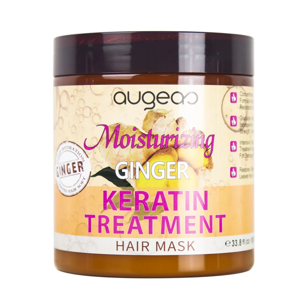 MASCARILLA PARA EL CABELLO DE JENGIBRE REPARADOR, HIDRATANTE, DA BRILLO Y FUERZA, REPARACION INTENSIVA AUGEAS 1000ML