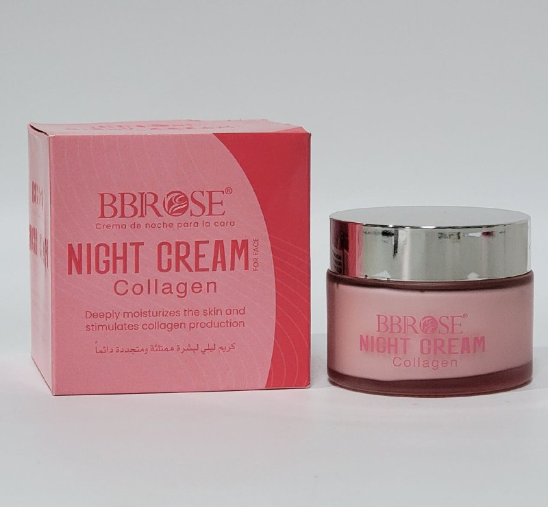 CREMA FACIAL DE NOCHE CON COLAGENO, ELIMINA LAS ARRUGAS Y REVITALIZA LA PIEL DEJANDOLA SUAVE BBROSE NIGHT CREAM 50ML