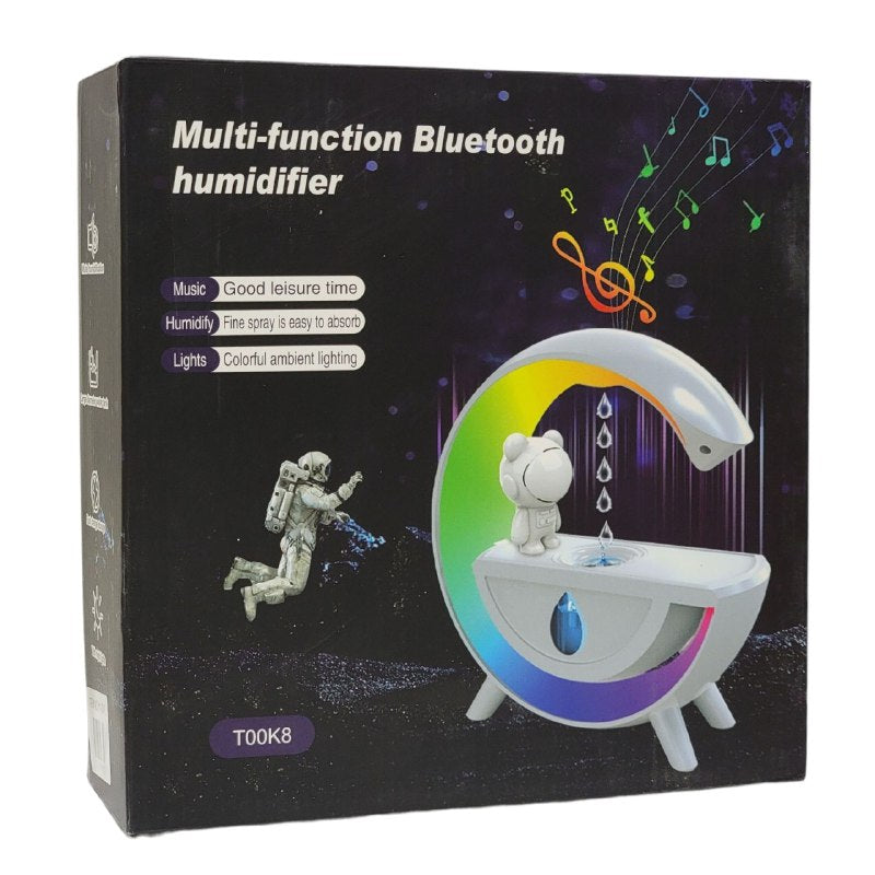 LAMPARA LED INTELIGENTE FORMA DE G HUMIFICADORA ANTIGRAVEDAD MULTIFUNCIONAL, CON PARLANTE DE MUSICA AMBIENTE T00K8