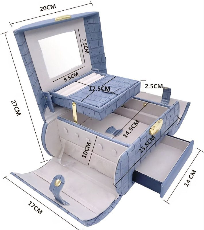 ORGANIZADOR JOYERO ELEGANTE PORTATIL, CAJA DE ALMACENAMIENTO DE JOYAS, FACIL DE TRANSPORTAR
