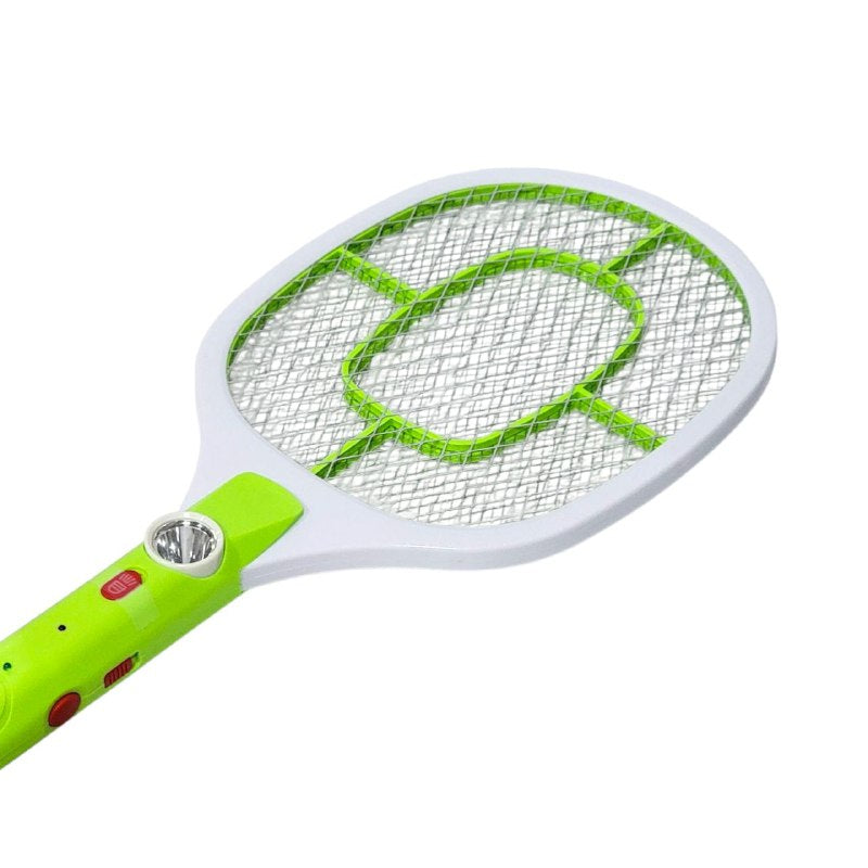 RAQUETA MATA MOSQUITOS ELECTRICA CON ALTA ENERGIA PARA ELIMINAR INSECTOS ZANCUDOS DE FORMA EFECTIVA Y RAPIDA, CON ENCHUFE PLANO PARA RECARGARLA GECKO