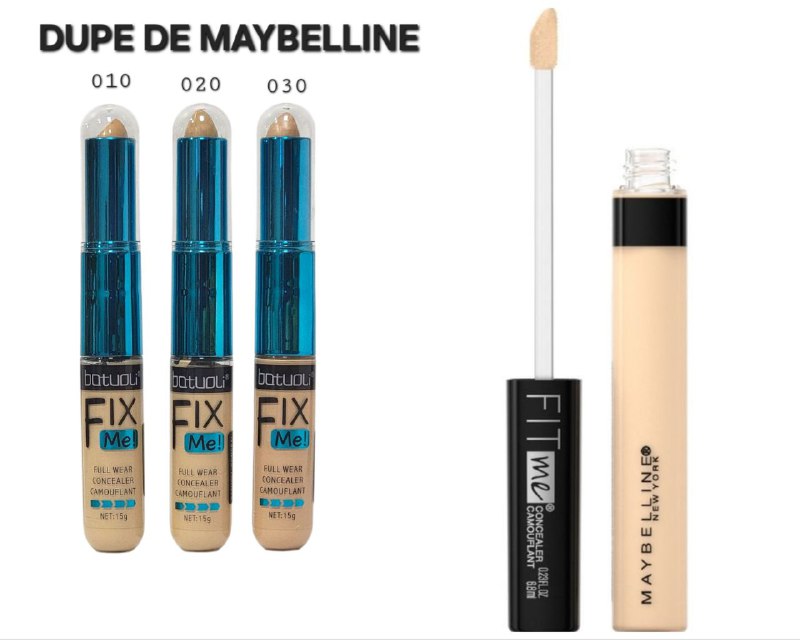 CORRECTOR CONCEALER BATUOLI 15G (DUPE DE MAYBELLINE) FLUIDO LIGERO DE COBERTURA PERFECTA, DIFUMINA IMPERFECCIONES DURADERO HASTA 24H, ACABADO MATTE NATURAL