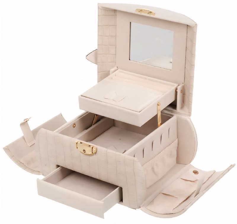 ORGANIZADOR JOYERO ELEGANTE PORTATIL, CAJA DE ALMACENAMIENTO DE JOYAS, FACIL DE TRANSPORTAR