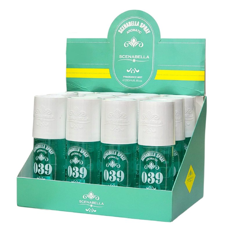 SPRAY PERFUMADO PARA EL CABELLO Y CUERPO SCENABELLA SPRAY AROMATIC 039 COCO, VAINILLA, ORQUIDEA, PRELINE Y SANDALO 250ML