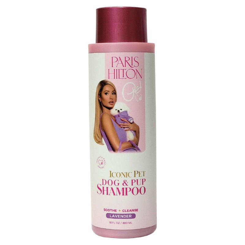 SHAMPOO PARA PERROS, MASCOTAS OLOR LAVANDA,PERROS DE TODAS LAS RAZAS, FORMULADO CON AVENA, ALOE, DEJA EL CABELLO SUAVE Y BRILLANTE PARIS HILTON 480ML