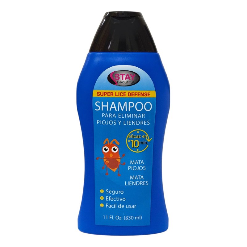 SHAMPOO PARA EL CABELLO PARA NIÑOS ANTI PIOJOS Y LIENDRES EN 10 MINUTOS 330ML STAY BEAUTIFUL