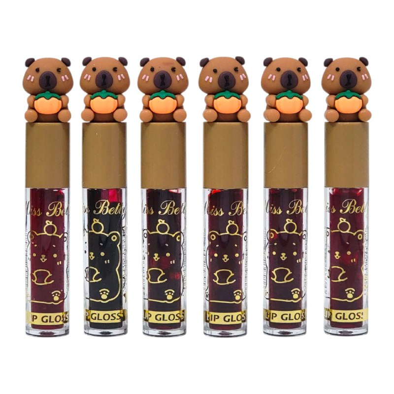 BRILLO LABIAL LIP A PRUEBA DE BESOS DURADERO FORMA CAPIBARA CAPYBARA MISS BETTY 8G